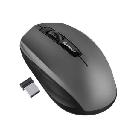 Mouse óptico inalámbrico con resolución de 1000 DPI y Plug & Play marca Steren.