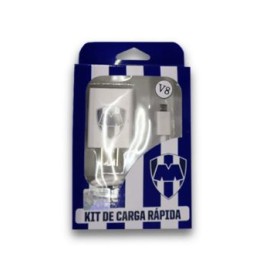 Kit de Carga Rápida Cargador de Pared y Cable Micro USB con logo de Rayados